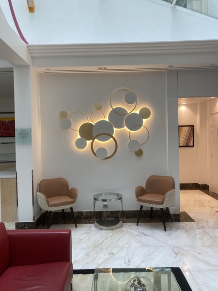 Composition of Eclipse wall lights (discs)