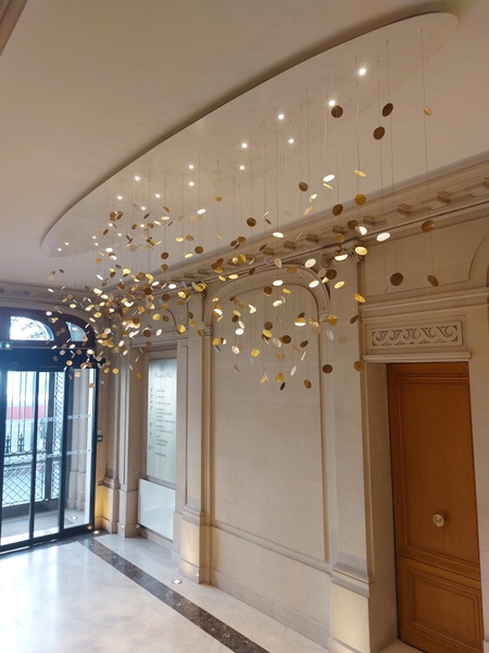 PLUIE D'OR: Custom oval chandelier