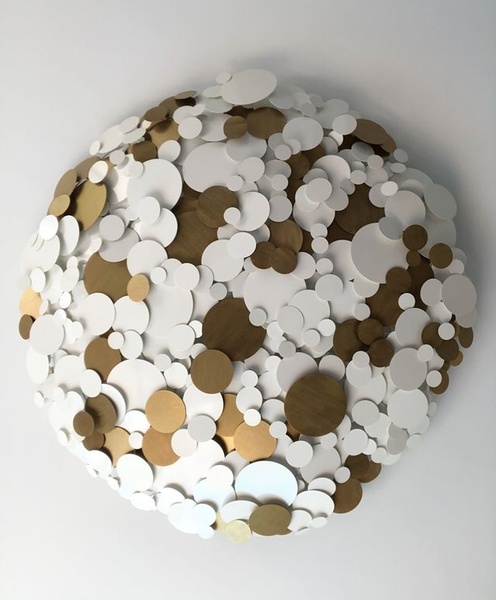 DOME Ceiling Light, White and Gold Pastilles