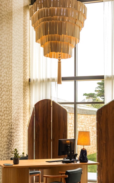 Reception at the Thalazur Carnac Hotel  Chouchou chandelier 