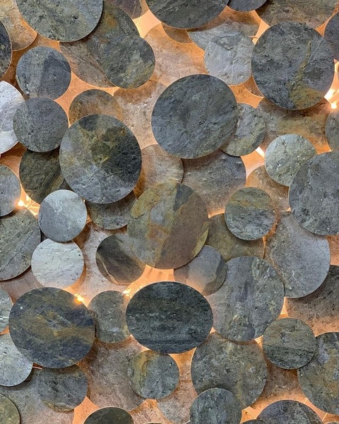Natural stone finish detail